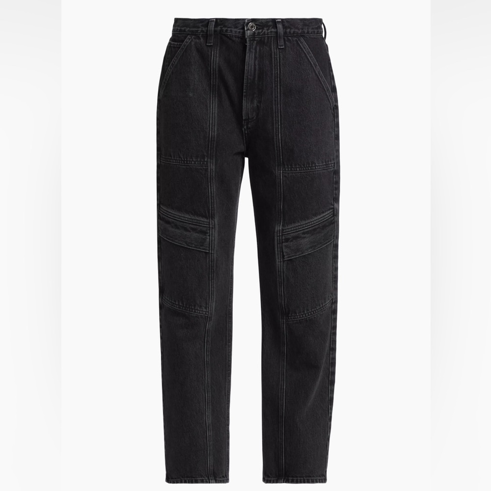 Agolde Cooper Straight-Leg Cargo Jeans Black Size 26 worn once